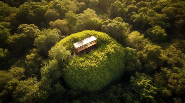 Einsame Hütte im Wald. Hüttenporno