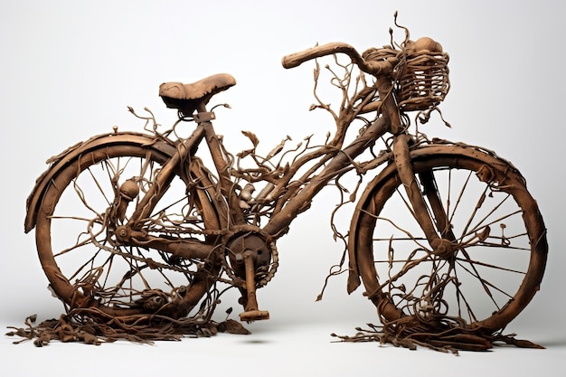 Einsames Fahrkunstwerk einer isolierten generativen Fahrrad-KI