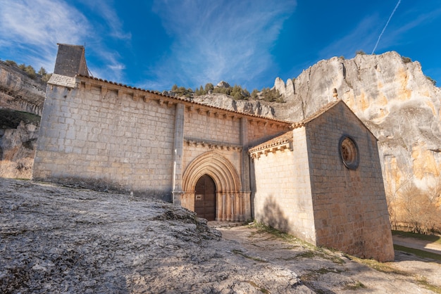 Einsiedelei von San Bartolome, Schlucht des Flusses Lobos, Soria, Castilla Y Leon, Spanien.