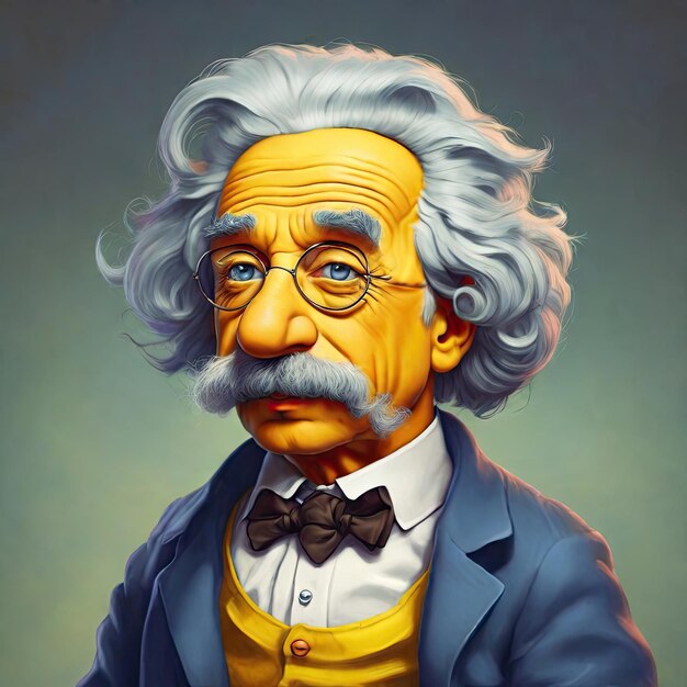 Foto einstein en el estilo de los simpson