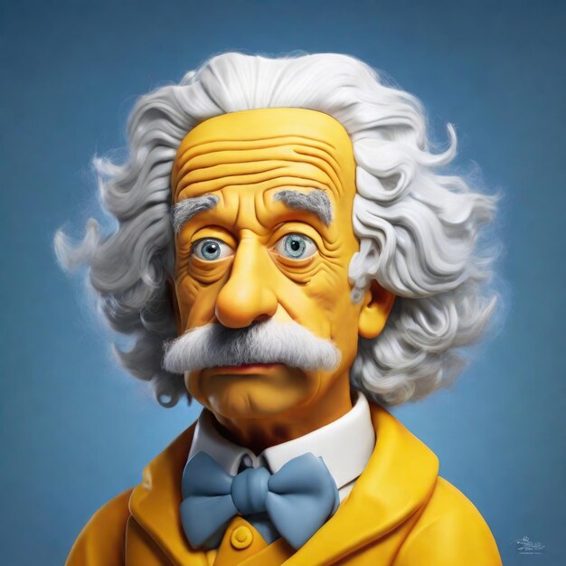 Foto einstein en el estilo de los simpson