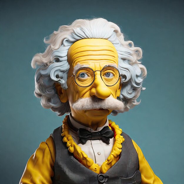 Foto einstein en el estilo de los simpson