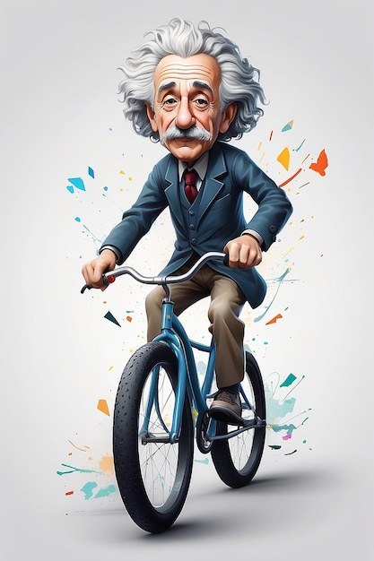 Einstein on Wheels Abstract 64K Ilustração vetorial