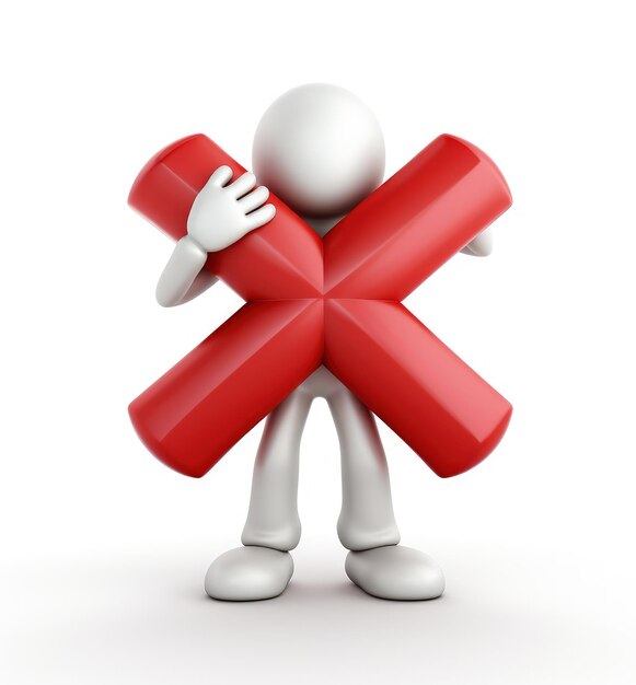 Foto eintrittverbot ein 3d-verbot-konzept mit einem roten x-zeichen eine virtuelle warnung, die den eingeschränkten zugang für banner und websites symbolisiert, um digitale sicherheit und kontrolle in einem visuell wirkungsvollen design zu gewährleisten