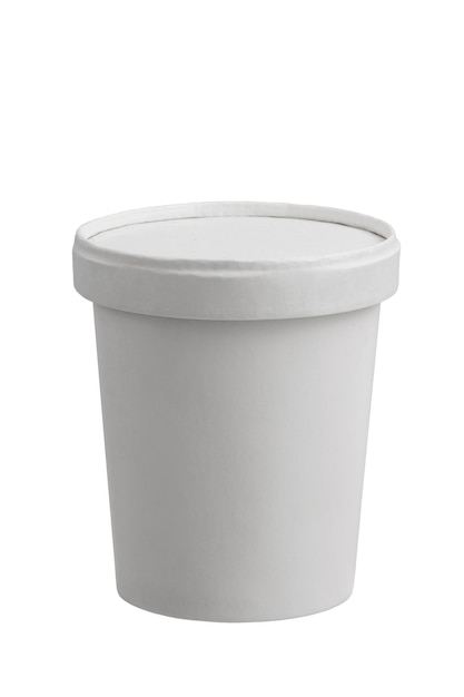 Einwegpapierbecher mit isolierter Deckelmuster