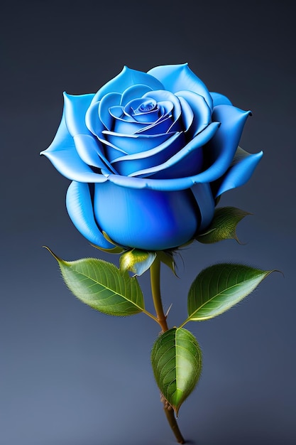 Einzelne blaue Rose