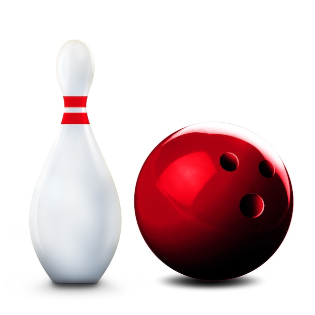 Foto einzelne bowlingpin