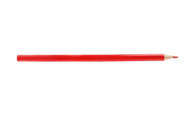Einzelner roter Stift lokalisiert auf Weiß