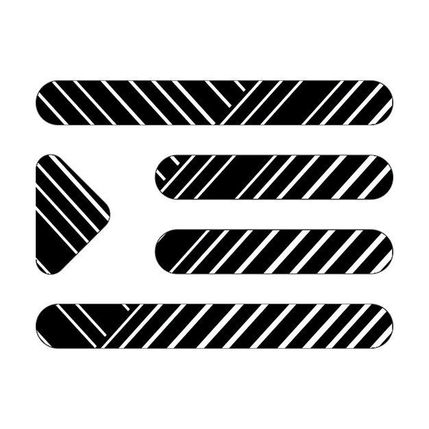 Einziehungssymbol schwarz-weiße diagonale Linien