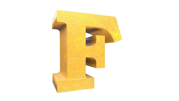 Einzigartige F 3D-Alphabetentwürfe
