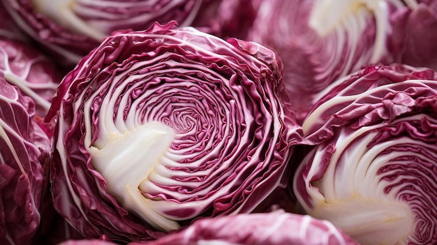 Foto einzigartige radicchio nahaufnahme