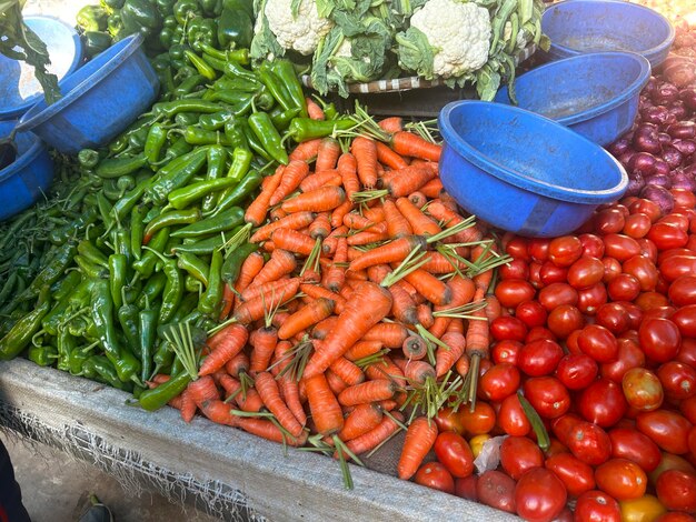 Foto einzigartiges gemüse aus kalimpong