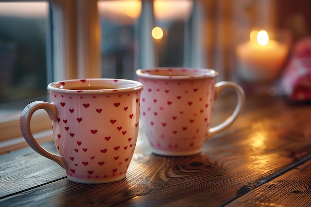 einzigartiges romantisches Paar Kaffeetassen Set professionelle Fotografie