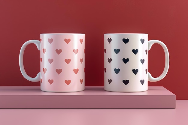 einzigartiges romantisches Paar Kaffeetassen Set professionelle Fotografie
