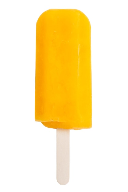 Eis am Stiel orange Zitrone Eis am Stiel Eis Eis Sommer isoliert auf weiß