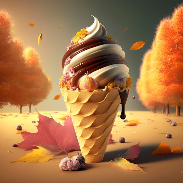 Eis im Herbst