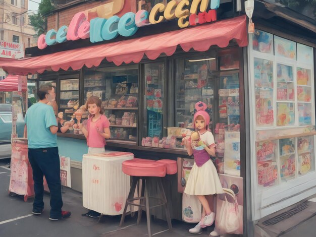 Eis, schönes Nahaufnahmebild, von der KI generiert