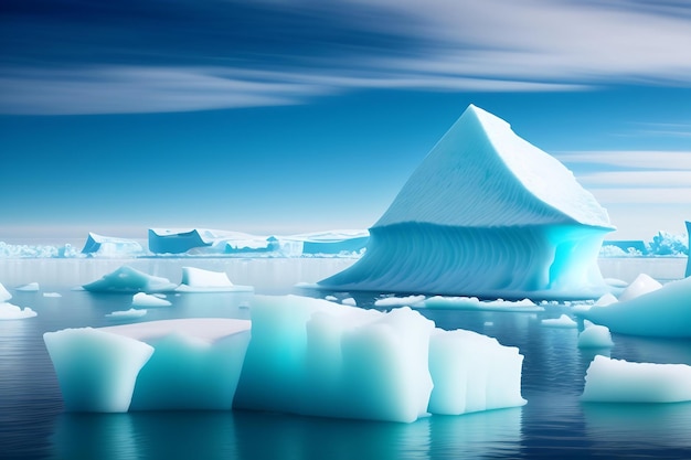 Eisberg in den Polarregionen Arktischer Eisschild im Ozean