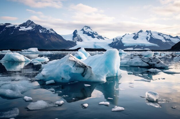 Foto eisberg in den polarregionen generativ ai