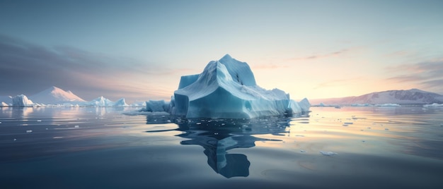 Eisberg schwimmt im Ozean