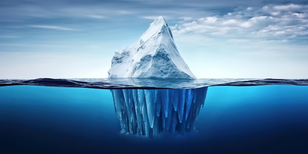 Eisberg versteckte Gefahr und Konzept der globalen Erwärmung