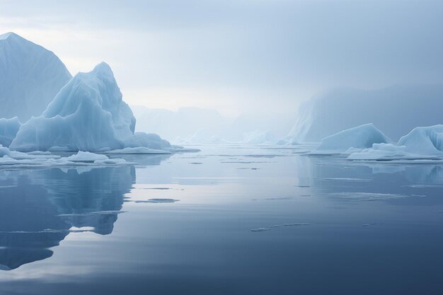 Eisberge im kalten Arktis