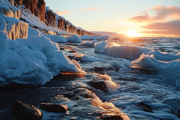 Eisberge im Ozean