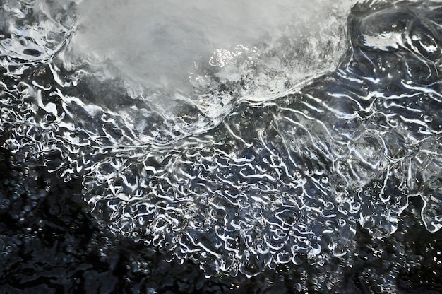 Eisbeschaffenheit am Bach