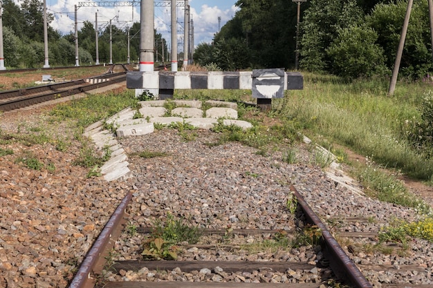 Eisenbahn-Culdesac Die Schienen sind vorbei