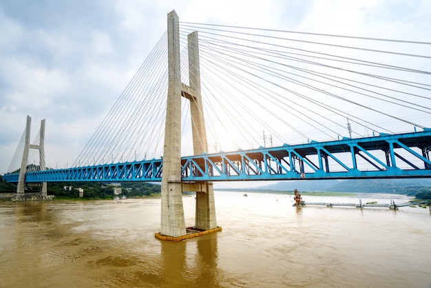 Eisenbahnbrücke Chongqing Yangtze River Metal, China