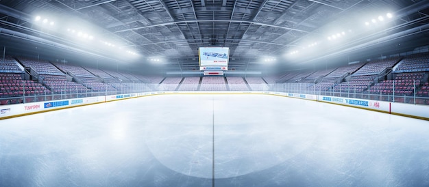 Foto eishockey-eisbahn, sportarena, leeres feld