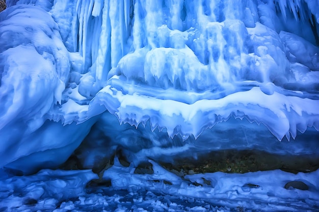 Foto eishöhle winter gefroren natur hintergrund landschaft