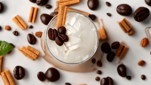 Eiskaffee-Hintergrund sehr cool