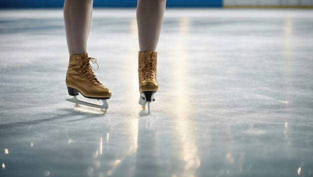 Foto eislaufen in weißer harmonie eine elegante abstrakte komposition