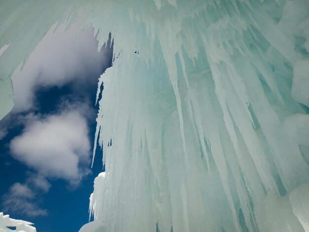 Eisschlösser von Silverthorne, Colorado.