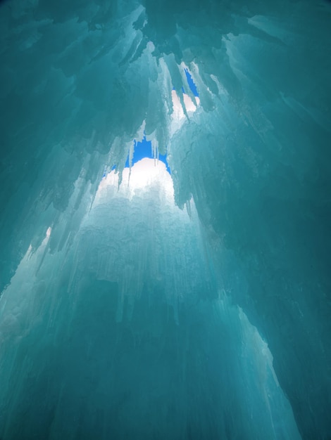 Eisschlösser von Silverthorne, Colorado.