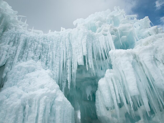 Eisschlösser von Silverthorne, Colorado.