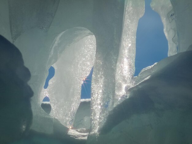 Eisschlösser von Silverthorne, Colorado.