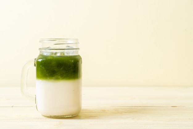 Eistee Matcha grüner Tee Latte