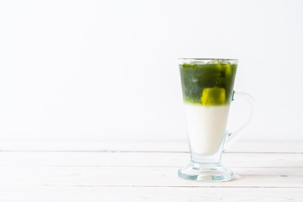 Eistee Matcha grüner Tee Latte