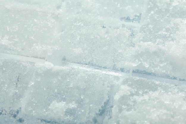 Eiswürfel auf ganzem Hintergrund hautnah