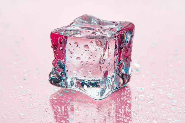 Eiswürfel auf Rosa