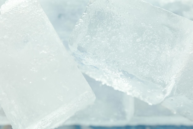 Eiswürfel oder Eisformen für Getränke aus nächster Nähe