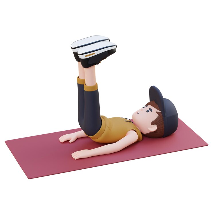 ejercicio de flexión sobre fondo blanco