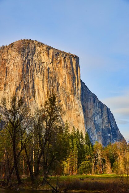 El Capitan bei Sonnenuntergang vom Valley View im Yosemite