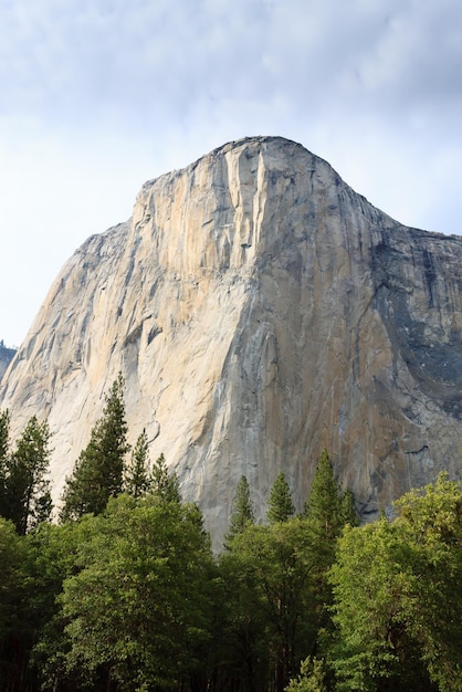 El Capitan-Felsen aus dem Yosemite-Nationalpark, Kalifornien, USA. Geologische Formationen.