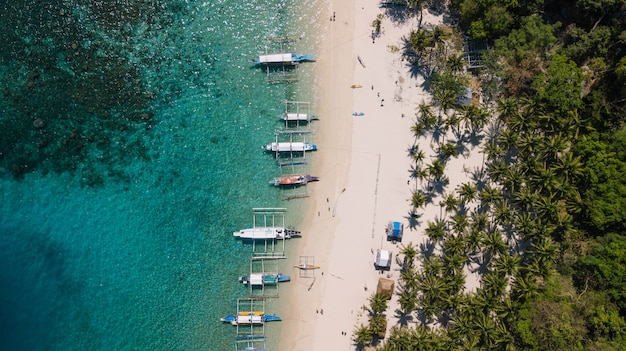 El Nido (Palawan, Filipinas) - vista aérea da praia de Siete Pecados