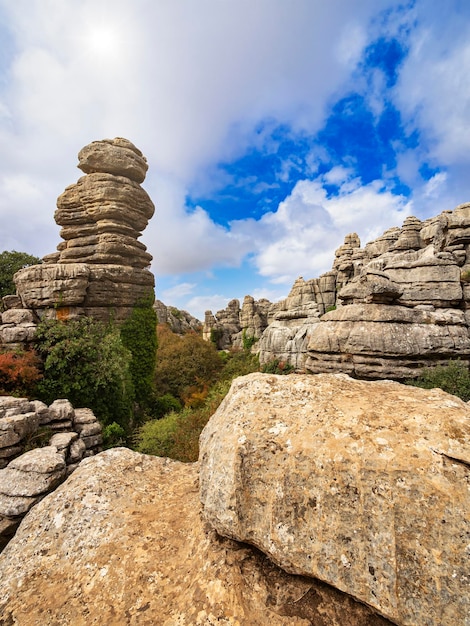 El Torcal de Antequera in Spanien ist ein Karstphänomen mit skurrilen Formen