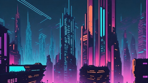 Foto electric dreamscape, generiert mit hilfe von ki-technologie