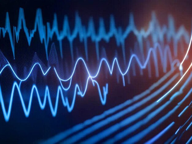 Foto un electrocardiograma ecg o gráfico de ecg que muestra la actividad eléctrica del corazón a lo largo del tiempo